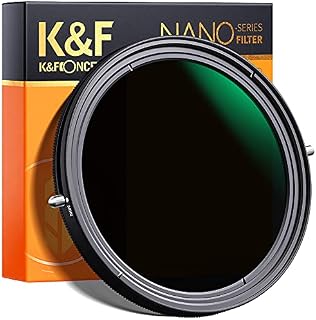 K&F Concept 62mm Variable ND Filter+CPL Circular Polarising Polarizer Filter 2 in 1 Function Graduated Fader Neutral Density Filter MRC 18-Layer ND2 ND4 ND8 ND16 to ND32 No Spox X Issue