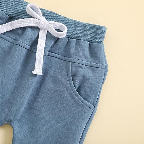 Toddler Baby Boys Clothes Letter Crewneck Sweatshirt Pullover Top Long Jogger Pant Fall Winter Outfits 2Pcs3