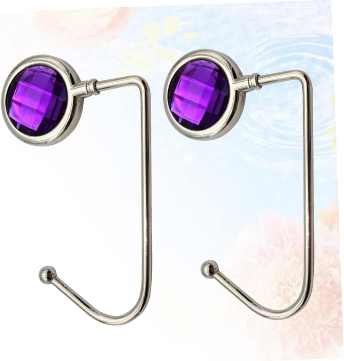 VALICLUD 2pcs Alloy Bag Hooks for Tote Bag Women Hooks for Hanging Purse No-Slip Base Pad Handbag Hangers Desktop Pouch Holders
