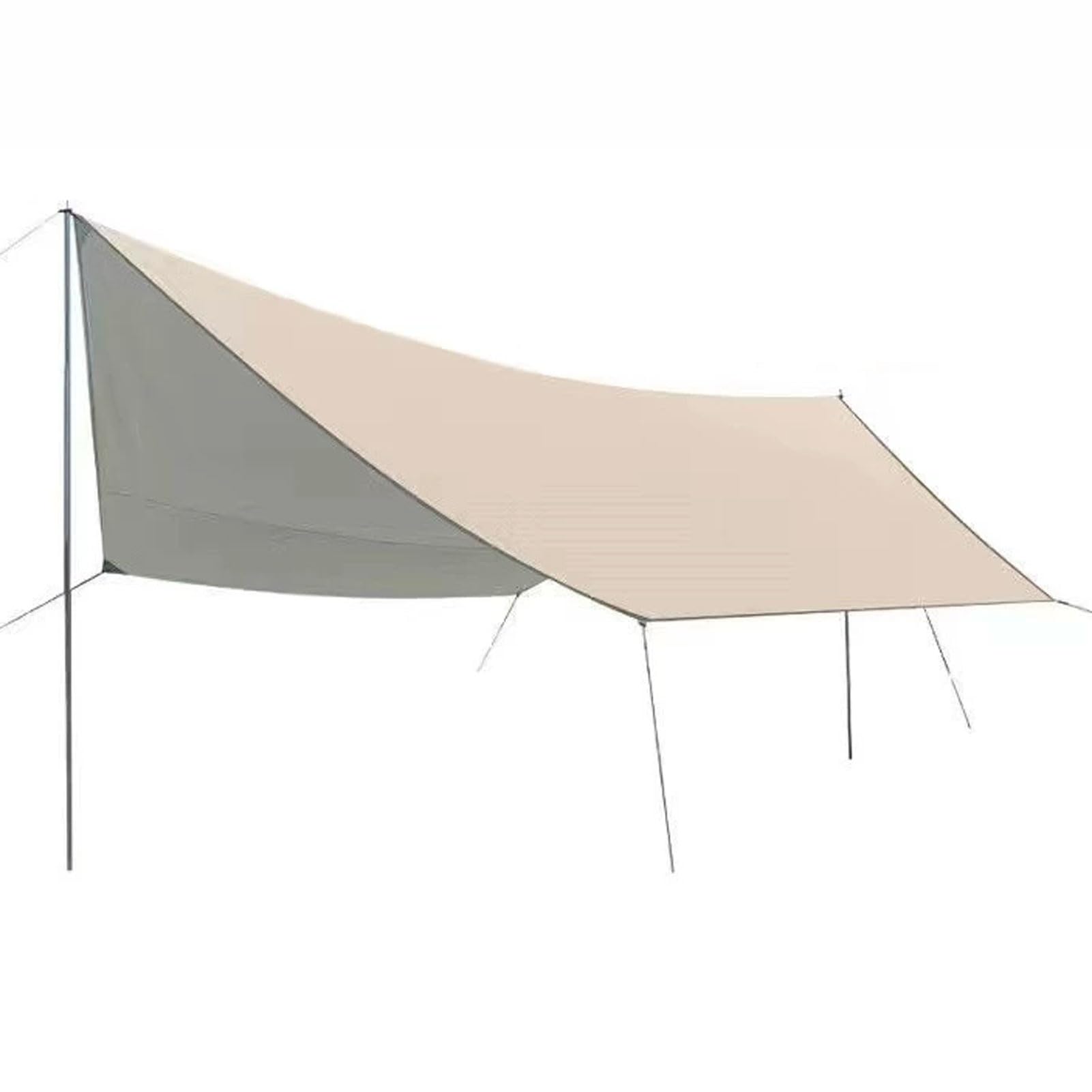 Namiot kempingowy Tarp wodoodporny, przenośny baldachim kempingowy pokryty srebrem, kwadratowy/motylkowy namiot przeciwsłoneczny z ochroną UV do użytku na zewnątrz (Butterfly/3x3m)