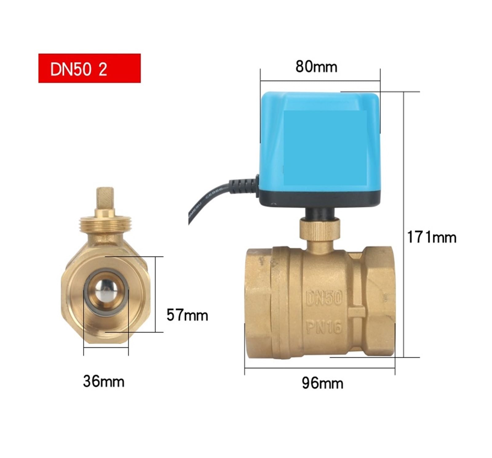Válvula de bola Válvula de bola 3/4" 1" Válvula de bola motorizada normalmente cerrada/abierta Válvula de bola eléctrica de latón de 2 hilos Reemplace la válvula solenoide Para equipos de agua potable