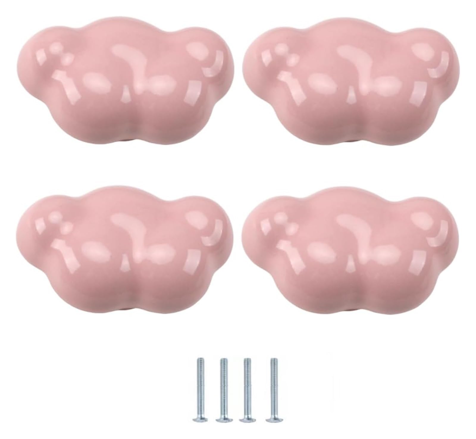 Enmrfvkz Pink Cloud Ceramic Cupboard Drawer Handle Knobs, Ceramic Cupboard Drawer Door Knobs Multicolor Multiple Sizes(Pink Cloud)