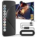 2025 Upgraded TV Antenna for Smart TV, 1600+ Miles Range, Indoor/Outdoor Digital Antenna for Local Channels, HD 4K Support, Amplified Signal Booster, Clear Reception for 1080p 4K TVs