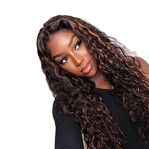 Peruca de cabelo cacheado longo africano ombre para mulheres negras peruca sintética resistente ao c