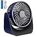 Produktbild NEUFLY USB Mini Ventilator , Tischventilator mit wiederaufladbare Batterie 3 Geschwindigkeiten Lüfter Geräuscharm USB Fan Einfach zu Tragen - Navy blau