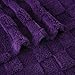 Linecooo Deep Purple Fleece Throw Blanket 50”×60” for Couch Sofa Bed,Super Soft Cozy Plush Microfiber Flannel Blanket with 3D Checkered Design Lightweight for Adults,Woman,Girls