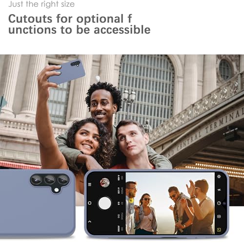 Image of YATWIN Silicone Back Case for Samsung Galaxy A35, Soft-Touch Phone Back Cover for Samsung Galaxy A35 - Lavender Grey