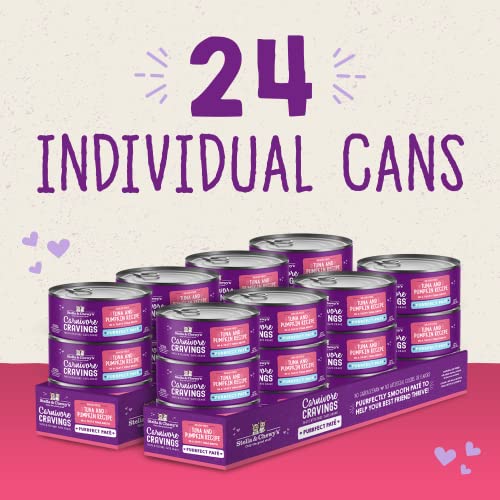 Stella & Chewy's Carnivore Cravings Purrfect Paté - Premium Grain-Free Wet Cat Food - Tuna & Pumpkin Recipe - High Protein with Bone Broth - Perfect for Picky Eaters - 5.2oz Cans (24 Pack) - image 6