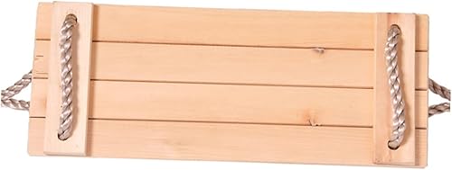 Miniatura 4 de Juego de columpios de madera con asiento antideslizante y cuerda de nailon grueso para adultos, columpio colgante para interiores y exteriores, para