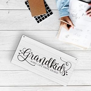 Huestergrandparentswoodplaquesigngrandkidswalldecorgrandparentsgrandmagrandpagiftsfromgrandkidsgrandchildrengrandkidsmakelifemoregrandhomewallhangingdecor12x6inches Urban Country Home Decor Huester grandparents wood plaque sign grandkids wall decor grandparents grandma grandpa gifts from grandkids grandchildren grandkids make life more grand home wall hanging decor 12×6 inches urban country home decor