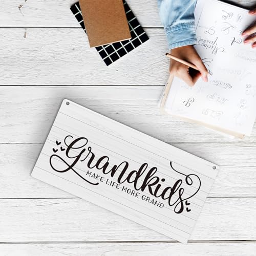 Huestergrandparentswoodplaquesigngrandkidswalldecorgrandparentsgrandmagrandpagiftsfromgrandkidsgrandchildrengrandkidsmakelifemoregrandhomewallhangingdecor12x6inches Urban Country Home Decor Huester grandparents wood plaque sign grandkids wall decor grandparents grandma grandpa gifts from grandkids grandchildren grandkids make life more grand home wall hanging decor 12×6 inches urban country home decor