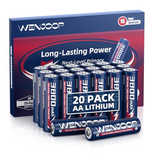 WENJOOP AA Lithium 20 Pack