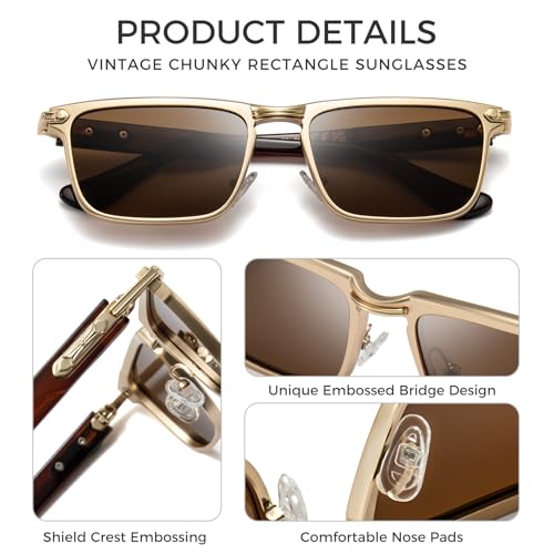 Image of SUNGAIT Polygon Aviator Sunglasses Men Old School Style Adjustable Anti-slip Temples Polarized Lens for Driving Fishing