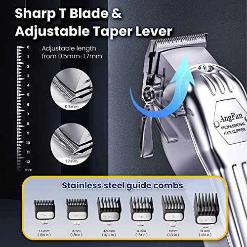 Hair Clippers For Men With Charger T-Blade Hair Beard Trimmer Kit Professional Clippers For Hair Cutting Kit With Led Display Cordless Clippers For Men Women Kids Barber Grooming Kit For Household #TOP3