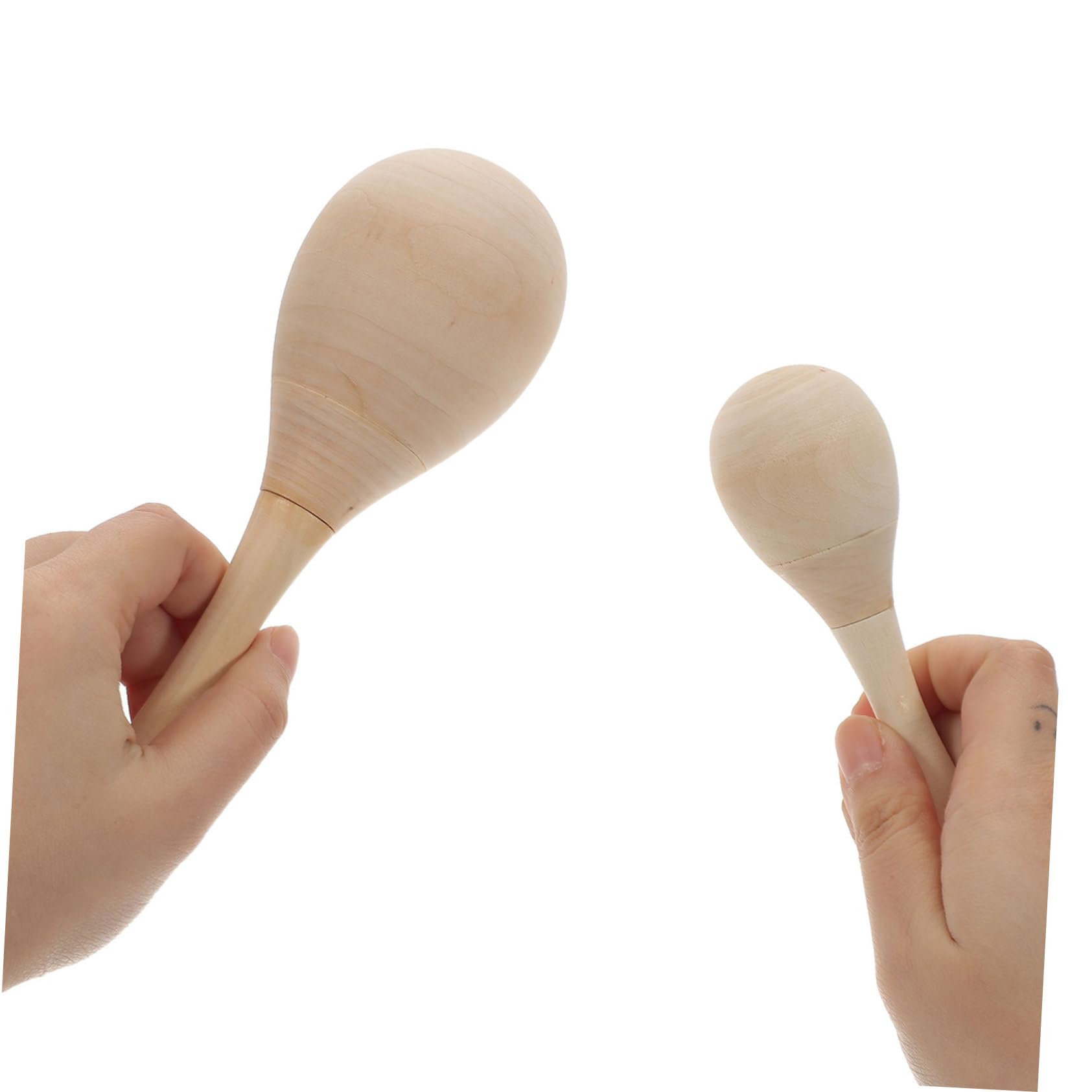 ERINGOGO Maracas di Legno Fai da Te 12 Pezzi per Ragazzo Ragazza, Strumento Musicale Educativo e Giocattolo Prescolare, Facile da Colorare, Compatto per Festa, Scuola e Casa