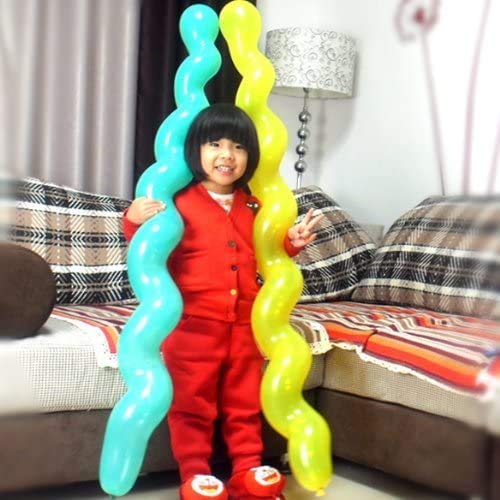 Eoocvt QIQIU-A 100Pcs Helium Latex Spiral Balloons Birthday Festival Party Decoration Mix Colors thumb #4
