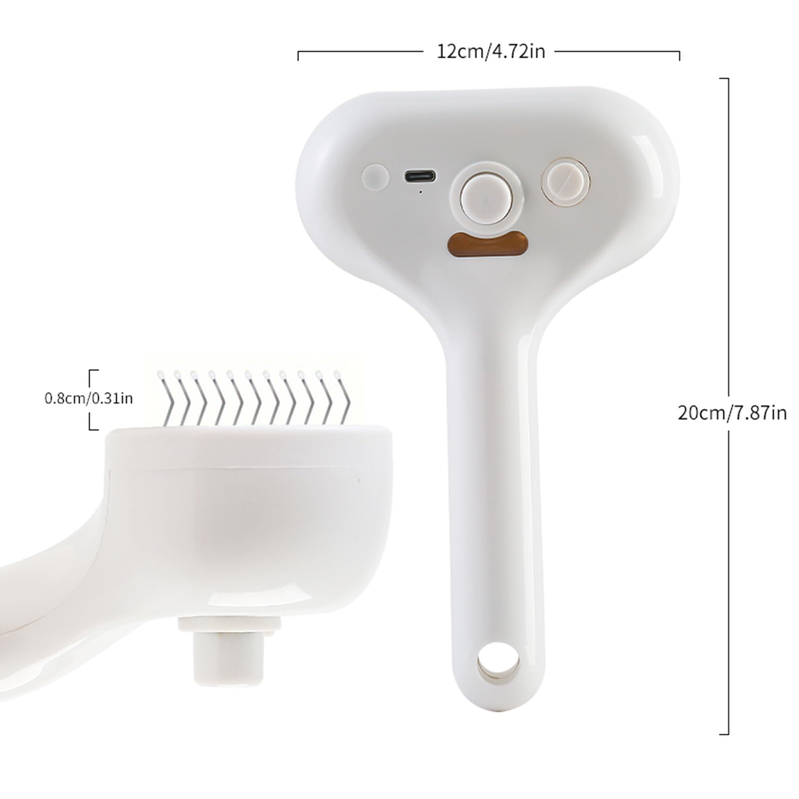 Qoosea Spazzola a Vapore per Gatti e Cani 4 in 1, Multifunzionale Spazzola per Cura Degli Animali, Vaporosa per Gatto Cani Capelli Lunghi/Corti, Utilizzato per Massaggi e Cure, Bianco Qoosea Spazzola a Vapore per Gatti e Cani 4 in 1, Multifunzionale Spazzola per Cura Degli Animali, Vaporosa per Gatto Cani Capelli Lunghi/Corti, Utilizzato per Massaggi e Cure, Bianco