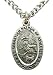 Westman Works Saint Sebastian Pewter Medal 3/4 Inch Long with Stainless Steel Chain Boxed