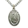 Westmon Works Saint Sebastian Pewter Medal 3/4 Inch Long with Stainless Steel Chain Boxed