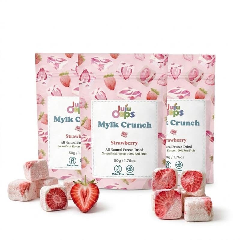Amazon.com: Juju-Oops Freeze-Dried Strawberry Mylk Crunch – Vegan