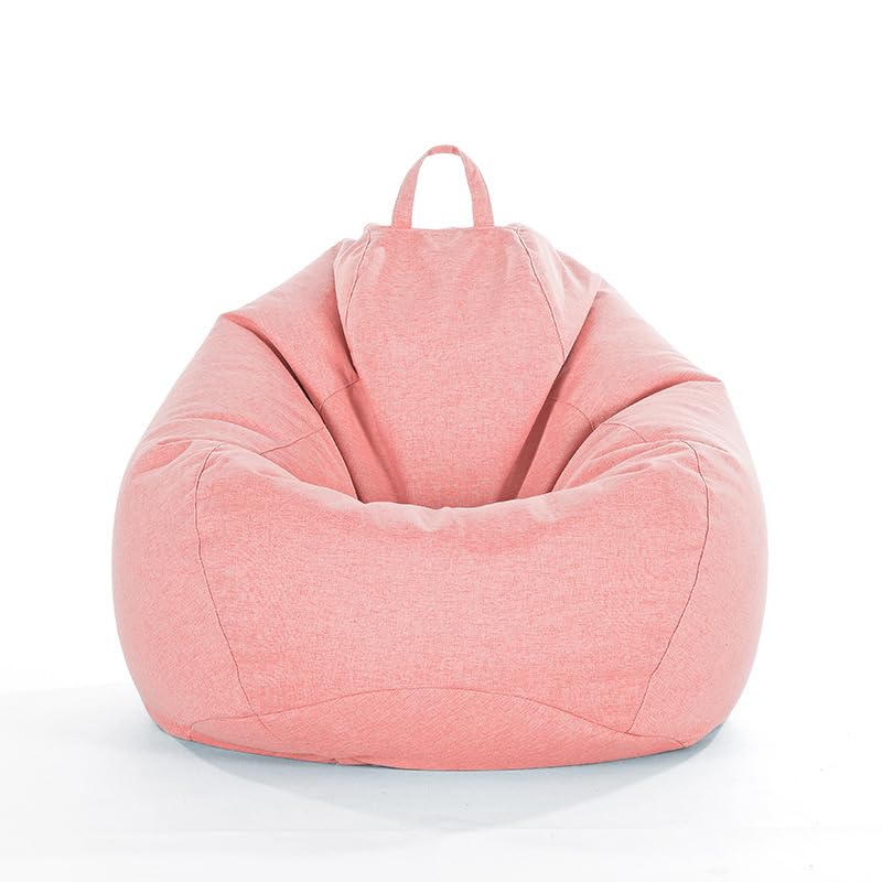 DOTBUY-SHOP Pouf Poltrona a Sacco Gigante,Colore Solido Bean Bag Bambini & Adulti (Senza Imbottitura), Morbido e Accogliente Puffo per Sedersi Poltrona da Lettura per Soggiorno (S,Rosa)
