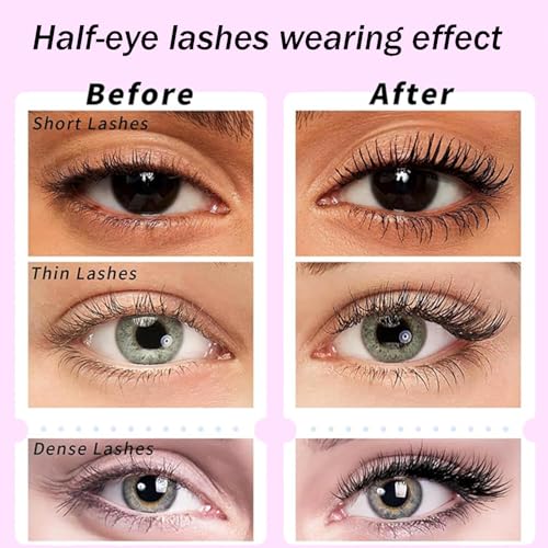 ELYANORE Premium Eyelashes Kit, Natural Wispy Reusable Lashes – No Glue Needed, Feather-Light Comfort with Magnetic Applicator, Easy Apply Lashes (5 Pairs: 2 Full + 3 Half Length) — view 3