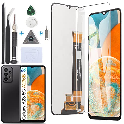 🎁Sostituzione gratuita di 6 mesi per danni non umani. Alta qualità per la sostituzione dello schermo LCD per Galaxy A23 5G SM-A236B e strumenti di riparazione gratuiti, gli strumenti non sono adatti a tutti i prodotti, alcuni modelli di schermo avranno bisogno di strumenti professionali per riparare il dispositivo.