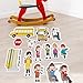 BEUNITONE Preschool Felt Storyboard for Them 13 Pcs School Buses and Family Greatal Teaching Felt Storyboard for Them Flannel Early Interactive Play Kit Interactive Wall Activity for Family