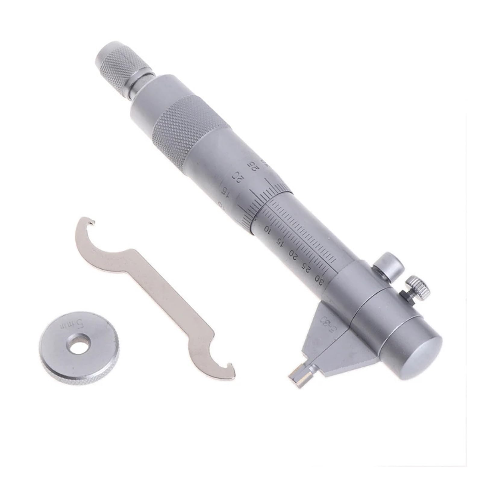 Mikrometr, Zestaw mikrometrów wewnętrznych Średnica wewnętrzna Wskaźnik otworu 5-30 mm Dokładność 0,01 mm + klucz + pierścień kalibracyjny