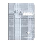 Clairefontaine 3647C A Stapled Vocabulary Notebook - A6 10.5x14.8 cm - 64 Lined Pages with Red Center Margin - 90 g White Paper - Laminated Card Cover - Random Colour