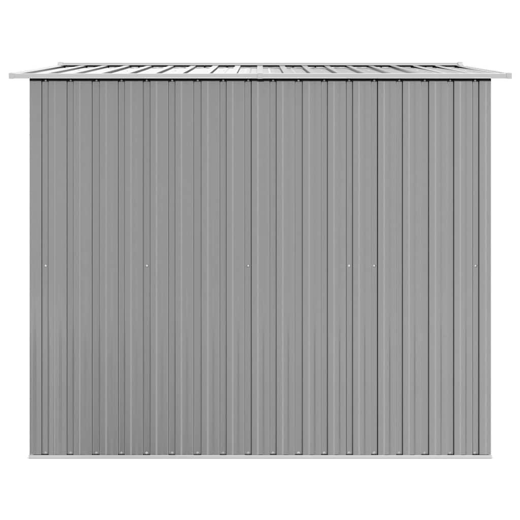 vidaXL Caseta de Almacenaje Jardín Metal Gris 257x205x178 Cobertizo de Patio