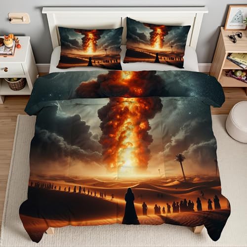 Housse de couette 240x260 pour lit king size parure volcan zip - 4