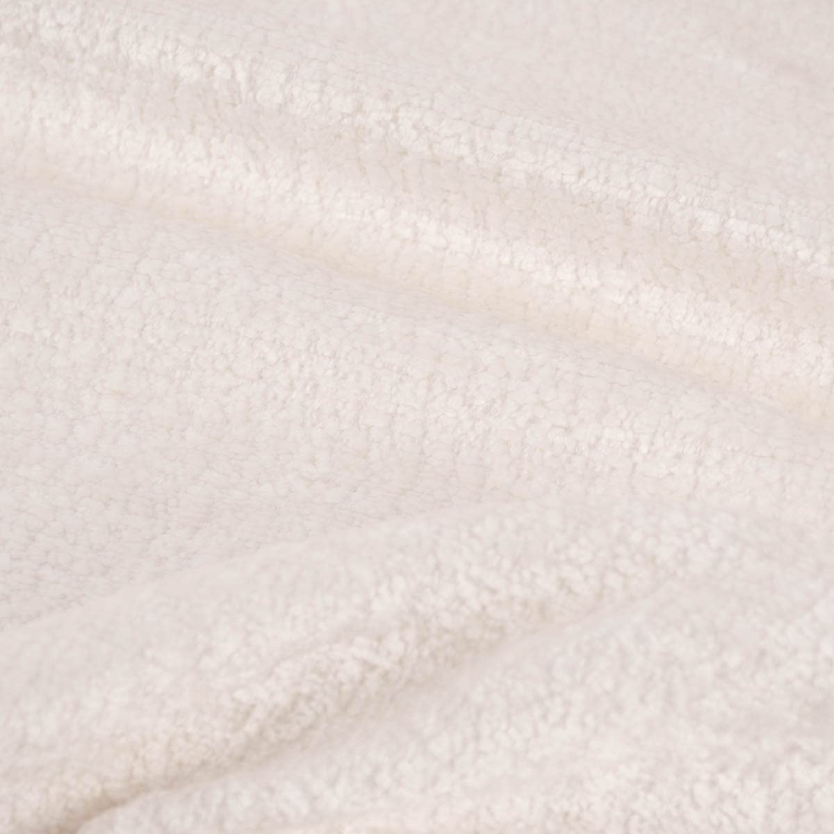 SCHÖNER LEBEN. Tissu d'ameublement - Rideau chauffant acoustique Soft Teddy Deluxe - Blanc cassé - Largeur : 1,45 m