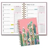 Spiral Planner 2022, Budget Book and Goal Planner with Planner Stickers, Monthly, Weekly, and Daily Planner 2022, Desert Blossoms