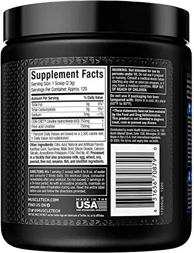 Muscletech Cell-Tech Creactor | Creatine Hcl Formula | Muscle Builder For Men & Women | Creatine Hcl + Free-Acid Creatine Supplements | Fruit Punch Extreme, 120 Servings #TOP6