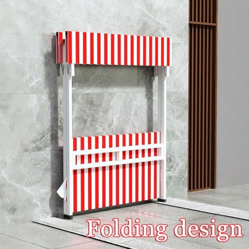 Genérico Carro de Festival con Ruedas, Carrito de Camping Plegable, Carrito de Camping portátil, Carrito Plegable, Carrito de Comedor portátil con toldo Parasol, quiosco Plegable para Puesto de merca