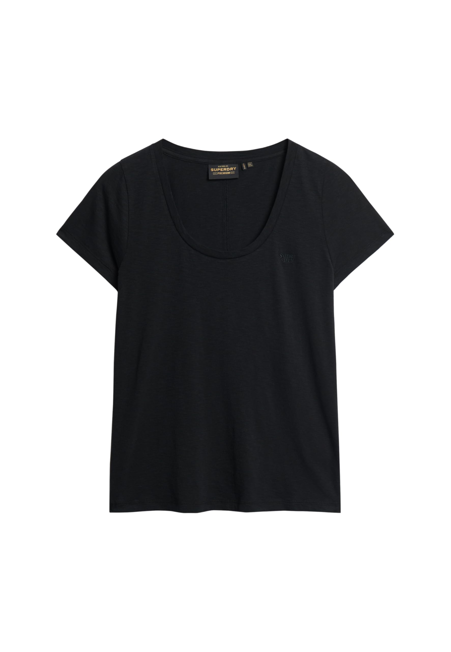 Superdry Scoop Neck tee W1011381A Black Size 12, Black/White, 12 (M)