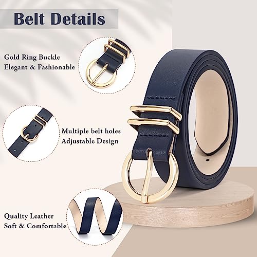 WHIPPY Women Leather Belt Fashion Design belt Gold Buckle Ladies Belt for Jeans Pants Dresses3