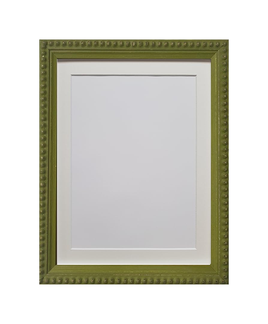 Frames By Post Ivory Mount Crown Olive Green With A2 For Image Size A3