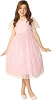 Vestido Infantil Rosa Estampa Borboletinhas Véu Rodado Voil Festa Aniversário Casamento