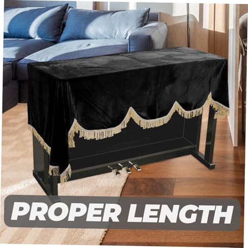 Housse de piano velours doré Levemolo couverture clavier