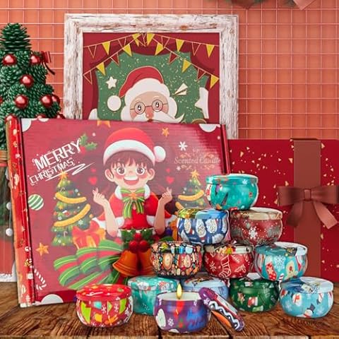 Scented Candles Gift Set for Women, 12 Pack Aromatherapy Candles for Home Scented, Natural Soy Wax Candles with Fragrance, Stress Relief, Gift for Christmas, Birthday, Mother's Day Cover