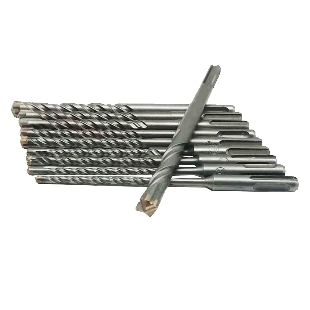 Juego de brocas de martillo SDS Plus, 7/8 Uds., taladro de piedra de acero 40Cr, cortador transversal, broca de hormigón, juego de brocas de sierra de 5-18mm(7pcs)