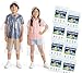 Juvale 4-Pack Kids Disposable Rain Ponchos with Ball, Child Emergency Waterproof Raincoat with Hood for Boys and Girls, Clear, 42.5 x 36.5 Inches