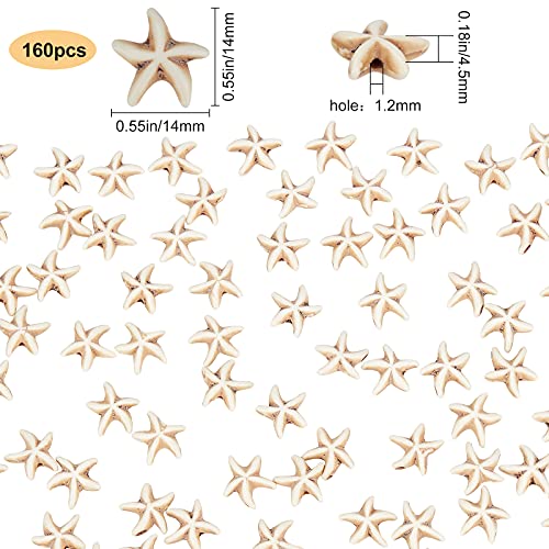 Cuentas de estrella de mar turquesa para diseñar bisutería artesanal sin nudos 3