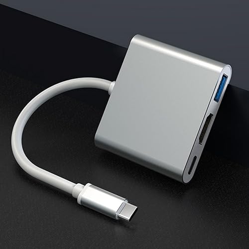 Miniatura 6 de Estación de acoplamiento 4K 30Hz 3 en 1 sin demora convertidor PD a HDMI Adaptador de teléfono celularportátil Puerto HDM Tipo C USB 3.0 Soporte