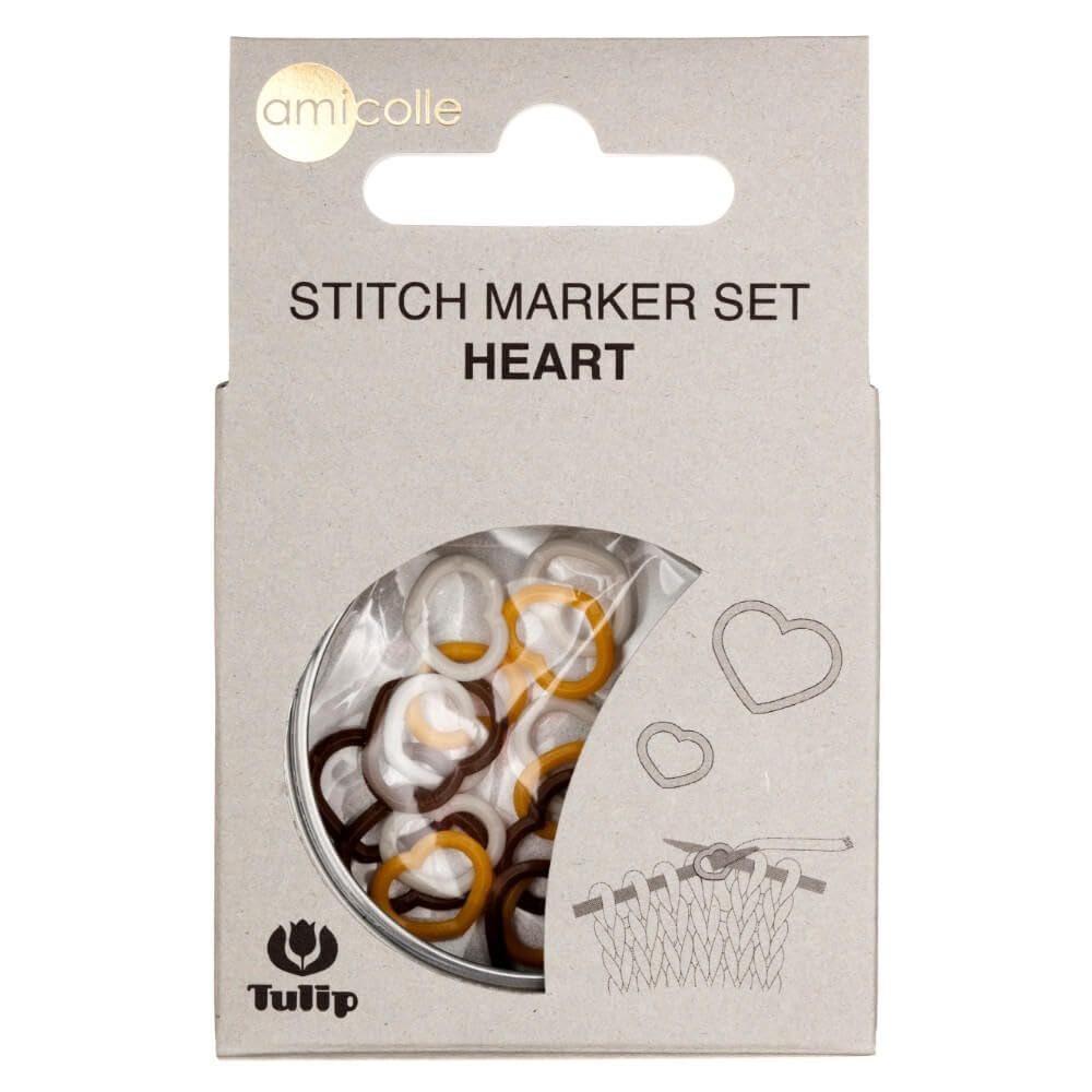 Tulip Stitch Marker Set M-M-L Yellow red Brown Set of 3