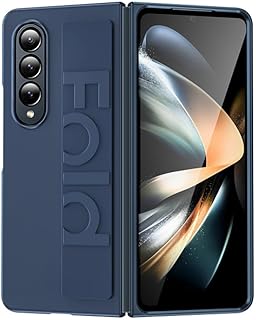 Para Samsung Z Fold 5 Capa elástica com pulseira ultrafina e rígida para PC Capa com suporte para Samsung Galaxy Z Fold 3 4 5, azul marinho, para Samsung Z Fold 5