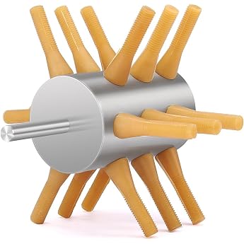 JANZU Stainless Steel Chicken Slicker Drill Bit Chicken Feather Removal Plugger 18 Fingers