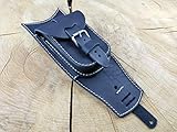 Bis Baujahr 2017 ORLETANOS Tankpad weiß kompatibel mit Harley Davidson Dyna Streetbob Lowrider S HD Tankschutz Tankchap Gürteltasche kleine Tasche Lederetui Lederpad Leder schwarz